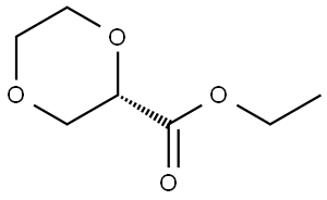 (S)-ethyl 1,4-dioxane-2-carboxylate Struktur