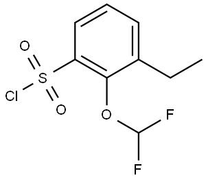 2-(Difluoromethoxy)-3-ethylbenzenesulfonyl chloride Struktur