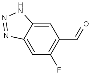 5-Fluoro-1H-benzo[d][1,2,3]triazole-6-carbaldehyde Struktur