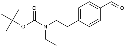 1,1-Dimethylethyl-N-ethyl-N-[2-(4-formylphenyl)ethyl]carbamate Struktur