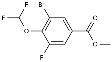 Methyl 3-bromo-4-(difluoromethoxy)-5-fluorobenzoate Struktur