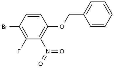 1-(Benzyloxy)-4-bromo-3-fluoro-2-nitrobenzene Struktur