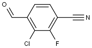 3-Chloro-2-fluoro-4-formylbenzonitrile Struktur