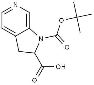 1-(tert-Butoxycarbonyl)-2,3-dihydro-1H-pyrrolo[2,3-c]pyridine-2-carboxylic acid Struktur