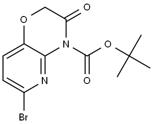 6-Bromo-3-oxo-2,3-dihydro-pyrido[3,2-b][1,4]oxazine-4-carboxylic acid tert-butyl ester Struktur