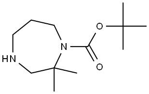 1,1-Dimethylethyl hexahydro-2,2-dimethyl-1H-1,4-diazepine-1-carboxylate Struktur