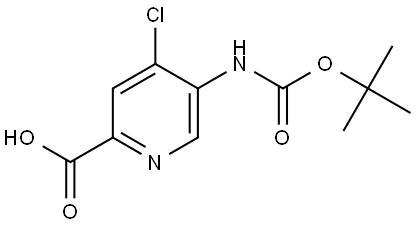 5-((tert-Butoxycarbonyl)amino)-4-chloropicolinic acid Struktur