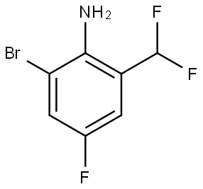2-溴-6-(二氟甲基)-4-氟苯胺 結(jié)構(gòu)式