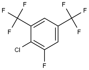 2-Chloro-1-fluoro-3,5-bis(trifluoromethyl)benzene Struktur