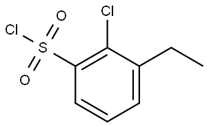 2-Chloro-3-ethylbenzenesulfonyl chloride Struktur