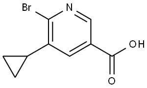 6-Bromo-5-cyclopropylnicotinic acid Struktur