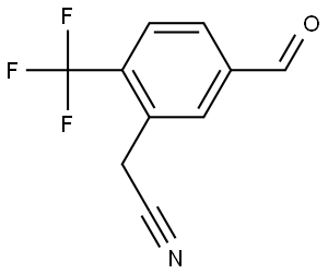 2-(5-Formyl-2-(trifluoromethyl)phenyl)acetonitrile Struktur