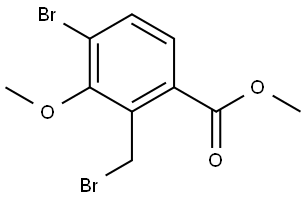 Methyl 4-bromo-2-(bromomethyl)-3-methoxybenzoate Struktur