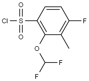 2-(Difluoromethoxy)-4-fluoro-3-methylbenzenesulfonyl chloride Struktur