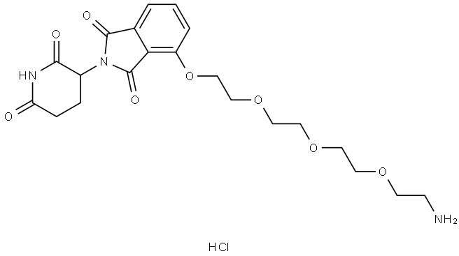 Thalidomide-O-PEG3-amine HCl Struktur
