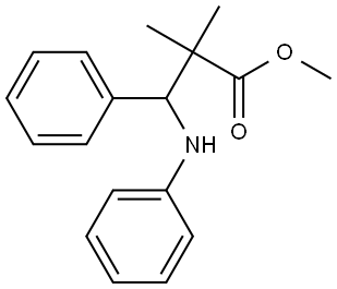 Methyl 2,2-dimethyl-3-phenyl-3-(phenylamino)propanoate Struktur
