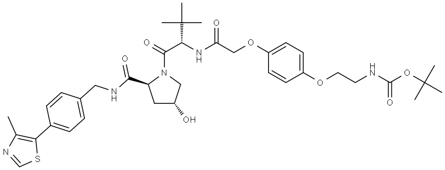 VH032-O-Ph-PEG1-NH-Boc Struktur