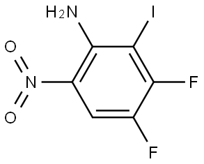 3,4-Difluoro-2-iodo-6-nitrobenzenamine Struktur