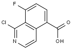 1-Chloro-8-fluoroisoquinoline-5-carboxylic acid Struktur