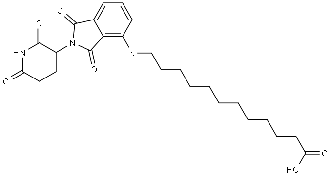 Thalidomide-4-NH-C11-COOH Struktur