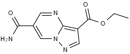 Ethyl 6-carbamoylpyrazolo[1,5-a]pyrimidine-3-carboxylate Struktur