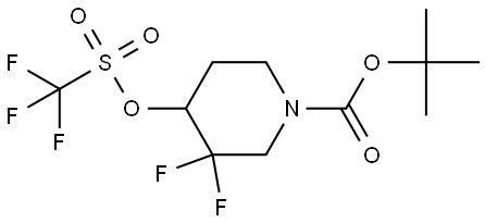 1-Piperidinecarboxylic acid, 3,3-difluoro-4-[[(trifluoromethyl)sulfonyl]oxy]-, 1,1-dimethylethyl ester Struktur