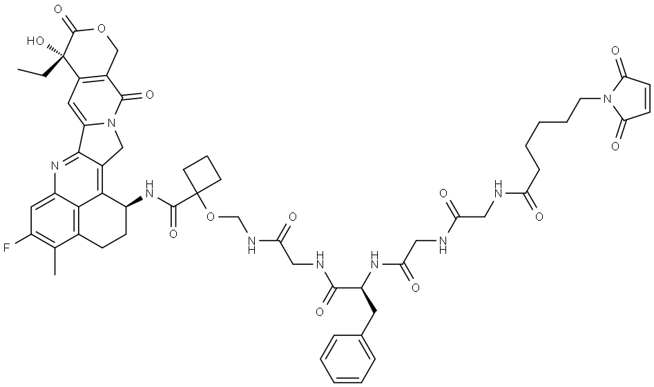 MC-Gly-Gly-Phe-Gly-Cyclobutanecarboxylic-Exatecan Struktur