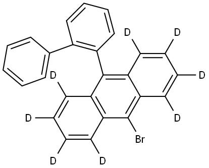 9-([1,1'-biphenyl]-2-yl)-10-bromoanthracene-1,2,3,4,5,6,7,8-d8 Struktur