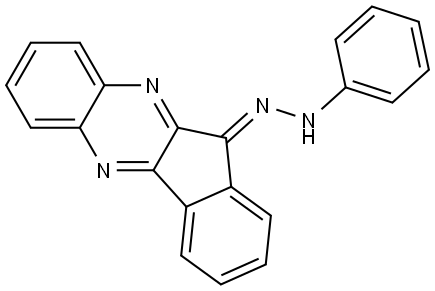 11H-INDENO(1,2-B)QUINOXALIN-11-ONE PHENYLHYDRAZONE Struktur