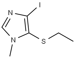1H-Imidazole, 5-(ethylthio)-4-iodo-1-methyl- Struktur