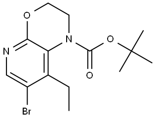 1H-Pyrido[2,3-b][1,4]oxazine-1-carboxylic acid, 7-bromo-8-ethyl-2,3-dihydro-, 1,1-dimethylethyl ester Structure