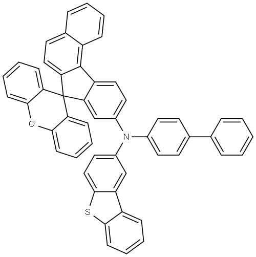 N-([1,1'-biphenyl]-4-yl)-N-(dibenzo[b,d]thiophen-2-yl)spiro[benzo[c]fluorene-7,9'-xanthen]-9-amine Struktur