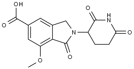 2-(2,6-Dioxopiperidin-3-yl)-7-methoxy-1-oxoisoindoline-5-carboxylic acid Struktur