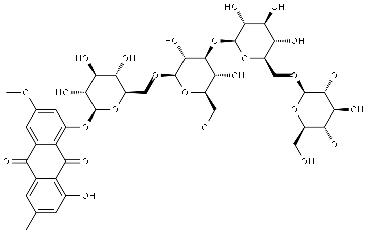 Physcion-8-O-tetraglucoside Struktur