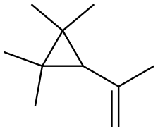 1-isopropenyl-2,2,3,3-tetramethylcyclopropane Struktur