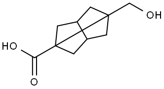 5-(hydroxymethyl)tricyclo[3.3.0.0,3,7]octane-1-car
boxylic acid Struktur
