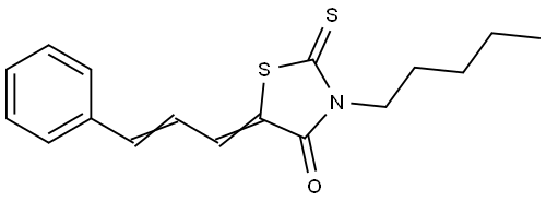 3-PENTYL-5-(3-PHENYL-2-PROPENYLIDENE)-2-THIOXO-1,3-THIAZOLIDIN-4-ONE Struktur