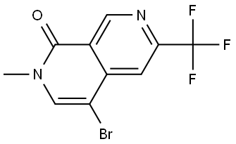 4-Bromo-2-methyl-6-(trifluoromethyl)-2,7-naphthyridin-1(2H)-one Struktur