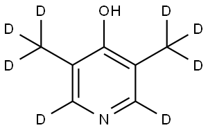 3,5-bis(methyl-d3)pyridin-2,6-d2-4-ol Struktur