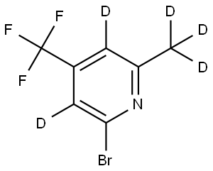 2-Bromo-6-(methyl-d3)-4-(trifluoromethyl)pyridine-3,5-d2 Struktur