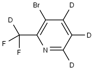 3-bromo-2-(difluoromethyl-d)pyridine-4,5,6-d3 Structure