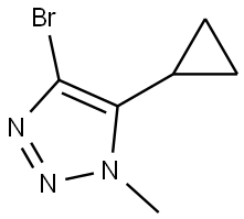 4-bromo-5-cyclopropyl-1-methyl-1H-1,2,3-triazole Struktur
