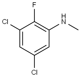 3,5-Dichloro-2-fluoro-N-methylaniline Struktur
