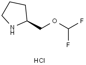 (S)-2-((Difluoromethoxy)methyl)pyrrolidine hydrochloride Struktur