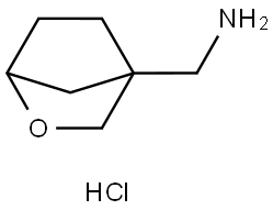 (2-Oxabicyclo[2.2.1]heptan-4-yl)methanamine hydrochloride Struktur