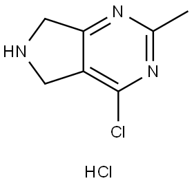 4-Chloro-2-methyl-6,7-dihydro-5H-pyrrolo[3,4-d]pyrimidine hydrochloride Struktur