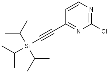 2-Chloro-4-[2-[tris(1-methylethyl)silyl]ethynyl]pyrimidine Struktur