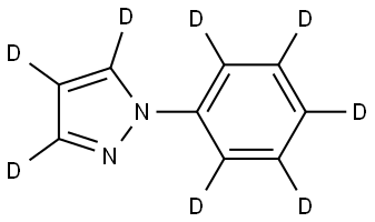 1-(phenyl-d5)-1H-pyrazole-3,4,5-d3 Struktur