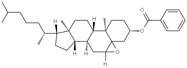 9-(1,5-dimethylhexyl)-9a,11b-dimethylhexadecahydrocyclopenta[1,2]phenanthro[8a,9-b]oxiren-3-yl benzoate Struktur