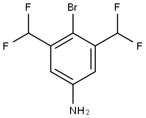 4-bromo-3,5-bis(difluoromethyl)aniline Struktur